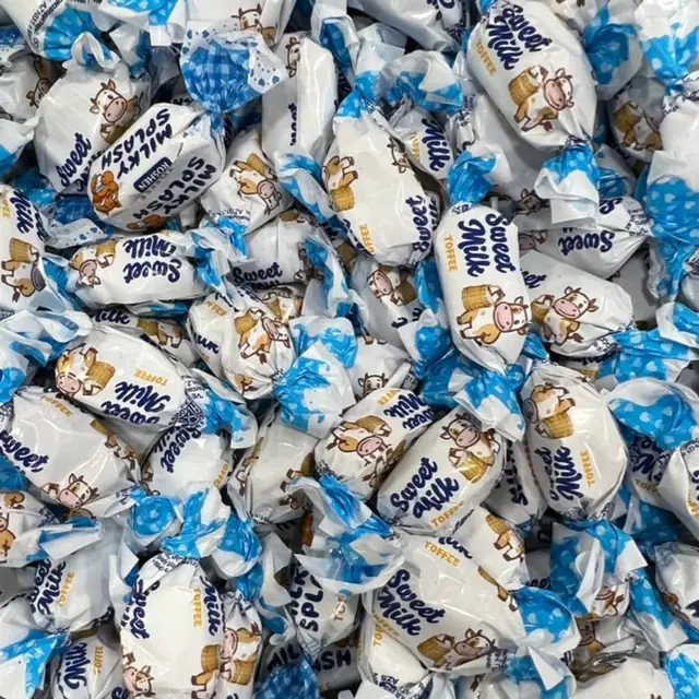 Milk toffees, توفي بالحليب